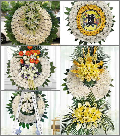 福建三明大田县均溪镇玉田村花圈速递